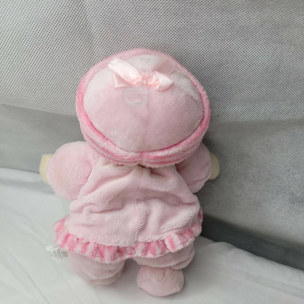 Carter’s Just One Year Pink Flower Blonde Hair Doll Dolly Rattle Lovey Flower